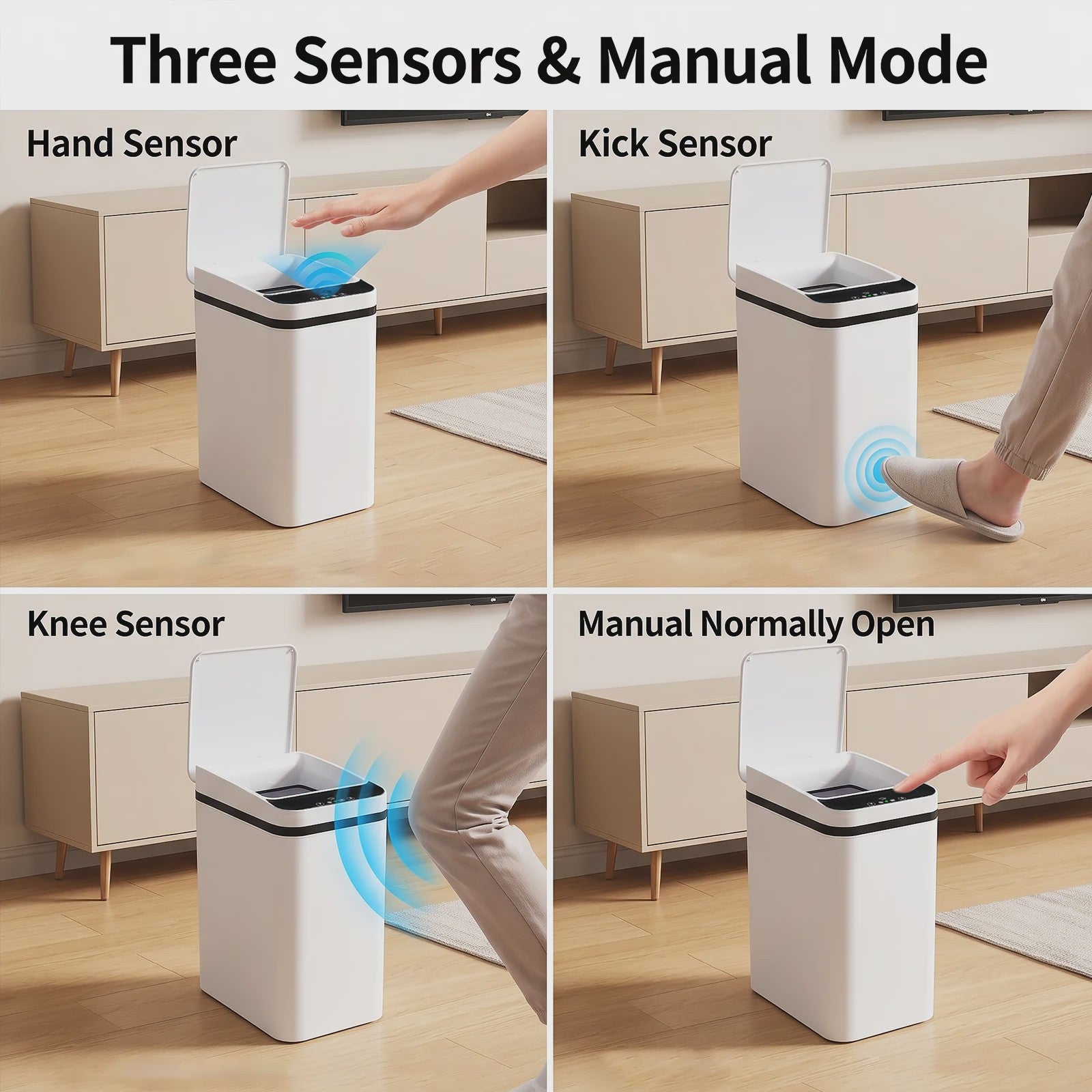 12L Slimme Sensor Prullenbak - Geurvrij & Hygiënisch met Bewegingssensor