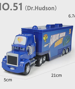 Cars Lightning McQueen Container Vrachtwagen Speelgoed - Alloy Diecast Model
