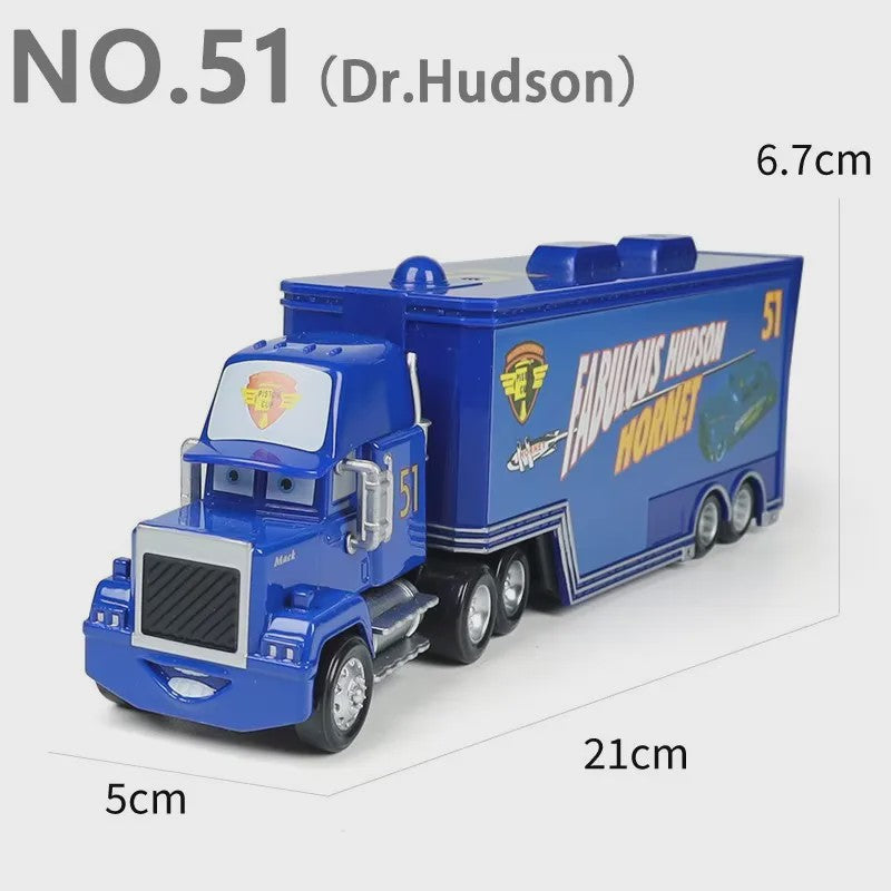 Cars Lightning McQueen Container Vrachtwagen Speelgoed - Alloy Diecast Model