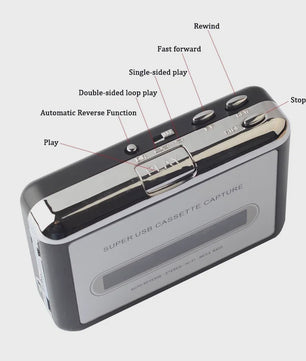 USB Cassette naar MP3 Converter & Speler - Behoud je Muziekcollectie
