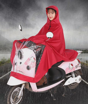 Universele Regenjas Poncho met Capuchon voor Elektrische Scooters en Fietsen