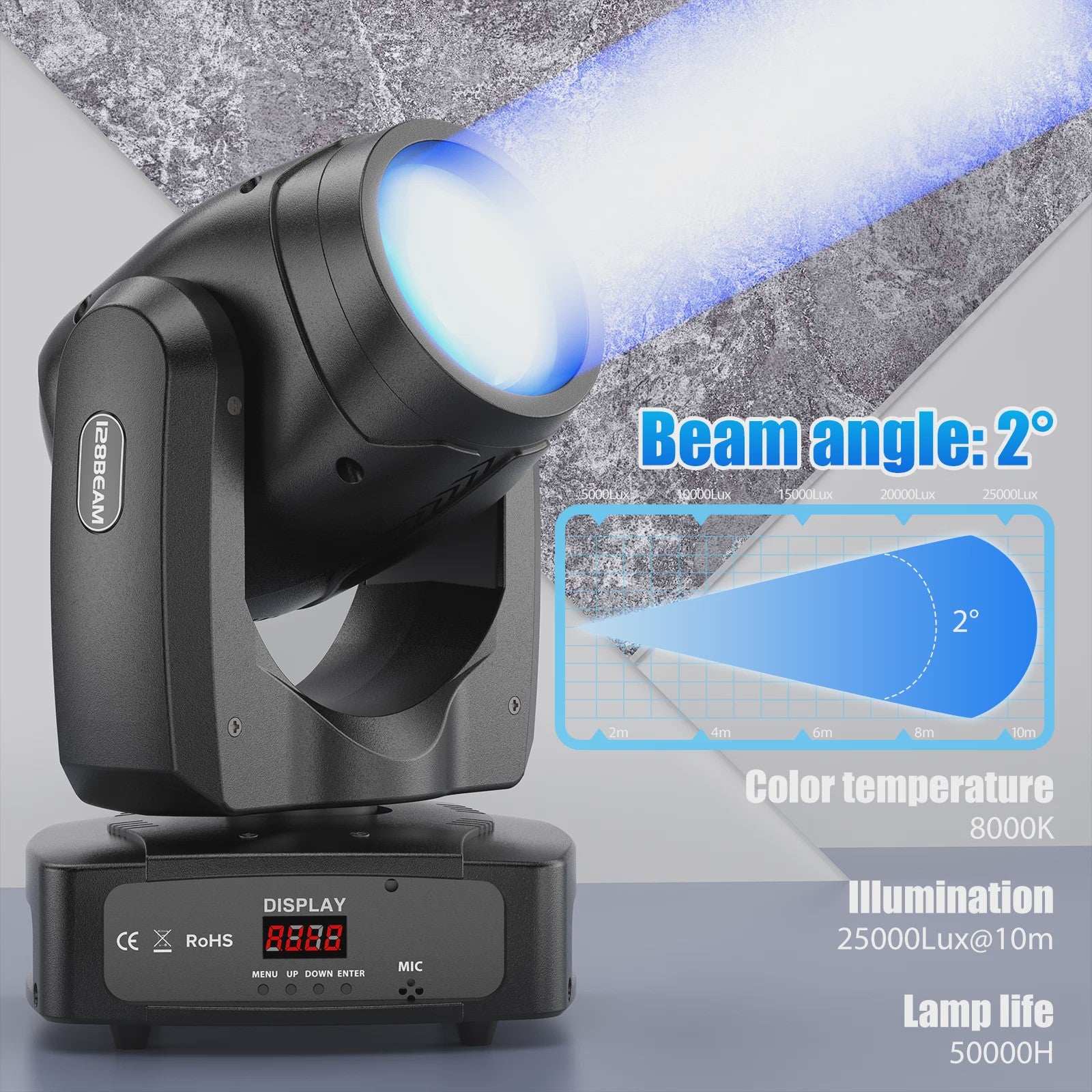150W LED Moving Head Beam Lichteffect met DMX512 en Prisma's voor DJ, Disco & Feesten