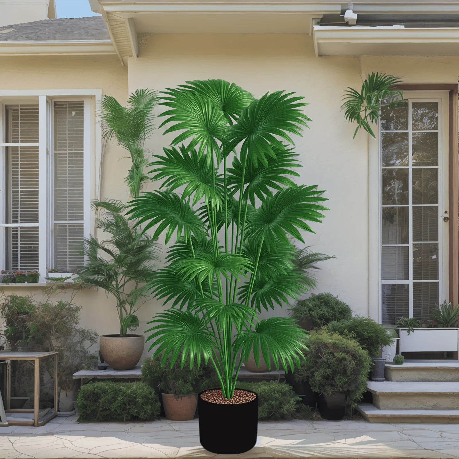 Grote Kunstpalm Boom 110cm - Realistische Tropische Kunstplant voor Binnen & Buiten