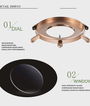 Hannah Martin Herenhorloge - Japan Quartz, Waterdicht, Bruin Leer & Zilverkleurig