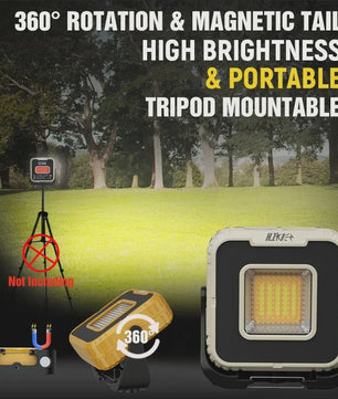 Krachtige Oplaadbare LED Werkspot 1000 Lumen met 3000mAh Batterij - Waterdicht & Draagbaar