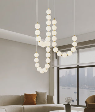 Moderne Scandinavische Plafondlamp met Bolvormige Lampjes - Hanglamp voor Woonkamer & Trap