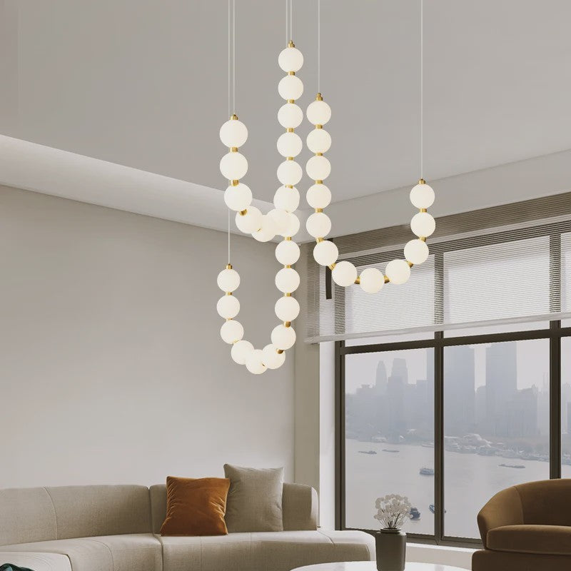 Moderne Scandinavische Plafondlamp met Bolvormige Lampjes - Hanglamp voor Woonkamer & Trap