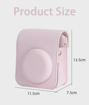 PU Lederen Beschermhoes met Schouderband voor Fujifilm Instax Mini 12 Camera