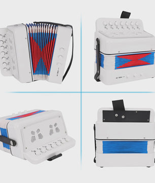 Mini Accordion Speelgoed voor Kinderen - 10 Toetsen Muziekinstrument van ABS Materiaal