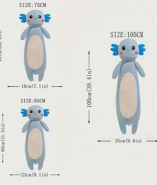 Grote Axolotl Pluche Knuffel - Zacht Kussen Speelgoed voor Kinderen & Volwassenen