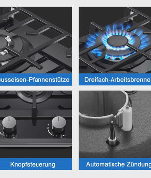 TopStrong 2-pits Gaskookplaat met Keramisch Glas - Aardgas & Propaan