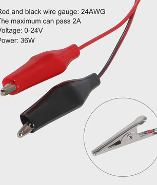 2x USB naar Alligator Klem Kabel Adapter - Male & Female voor Circuit Test