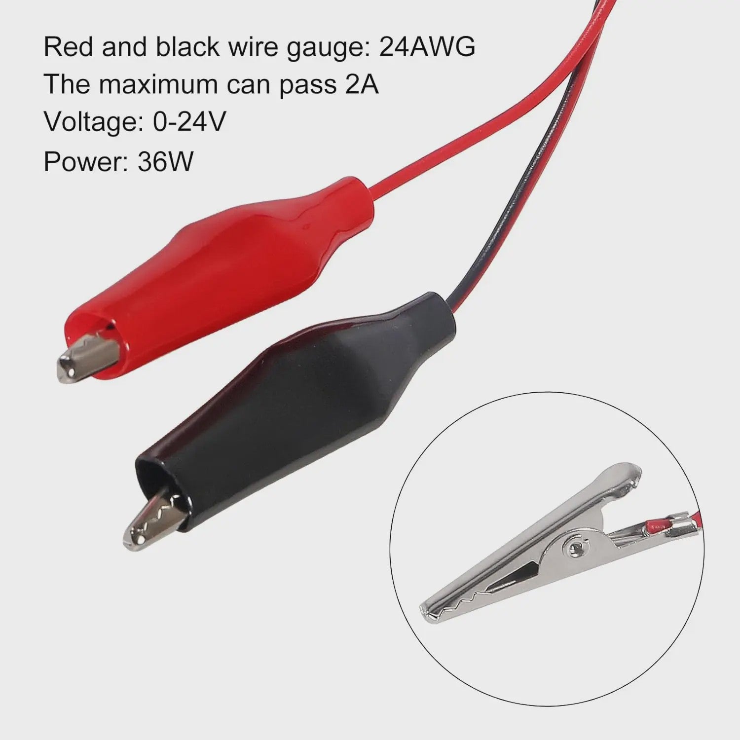 2x USB naar Alligator Klem Kabel Adapter - Male & Female voor Circuit Test