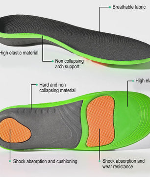 Orthopedische Steunzolen met Schokabsorptie en Hielondersteuning - Comfort voor Sport & Dagelijks Gebruik