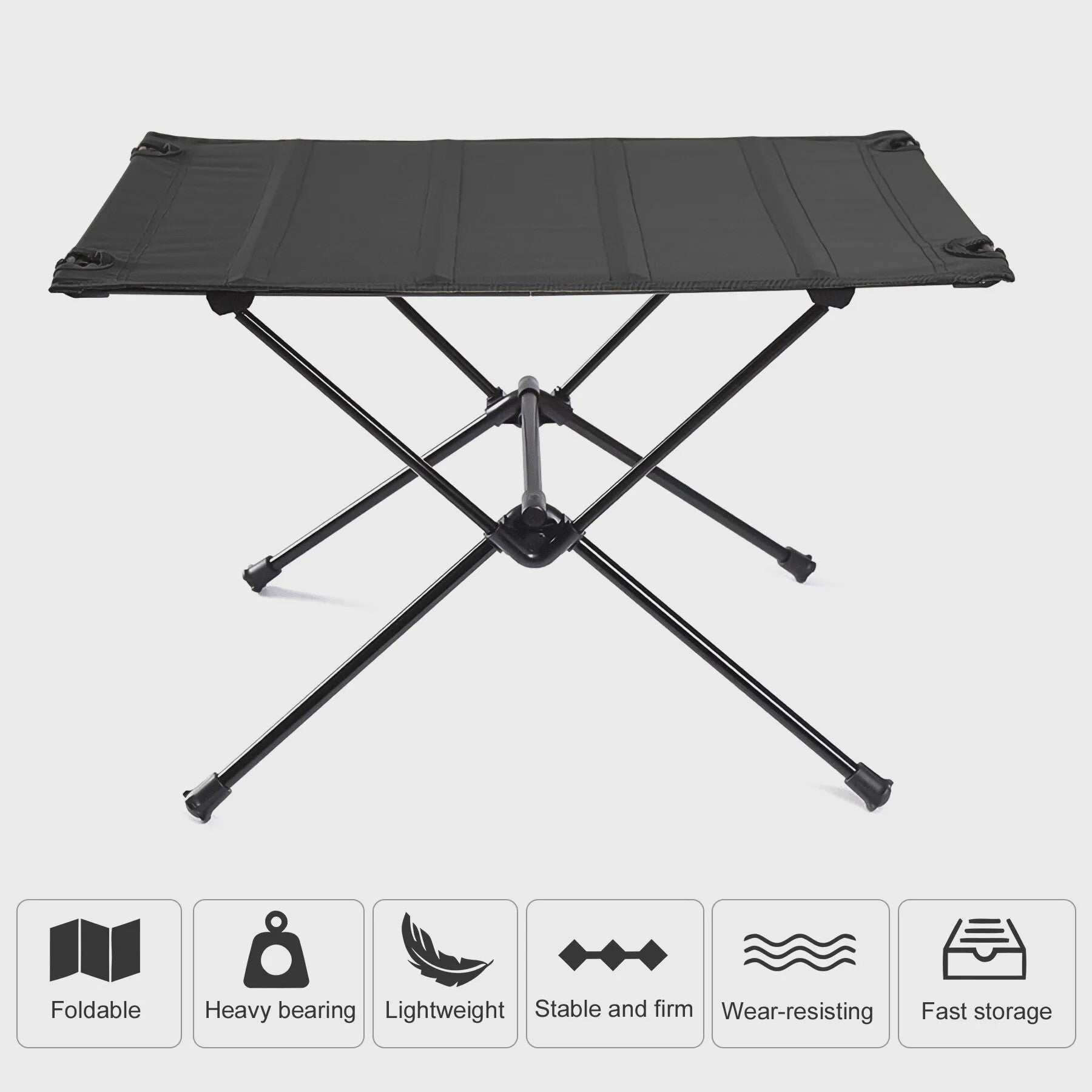 WESTTUNE Campingtafel Opvouwbaar Lichtgewicht Aluminium & 1680D Oxford Doek - Draagbaar voor Outdoor Picknick