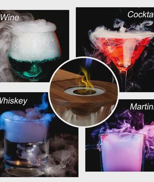 Cocktail Smoker Kit met Glazen Deksel & 4 Houtsoorten - Bartender Accessoires