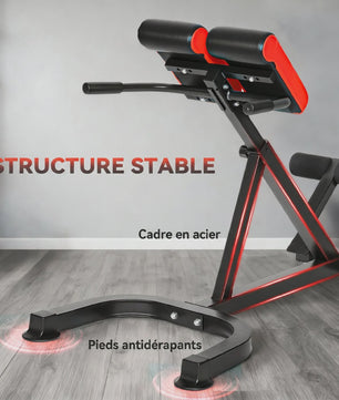 SPORTNOW Verstelbare Trainingsbank met 5 standen, Roman Chair, 112x62x88 cm, Zwart/Rood