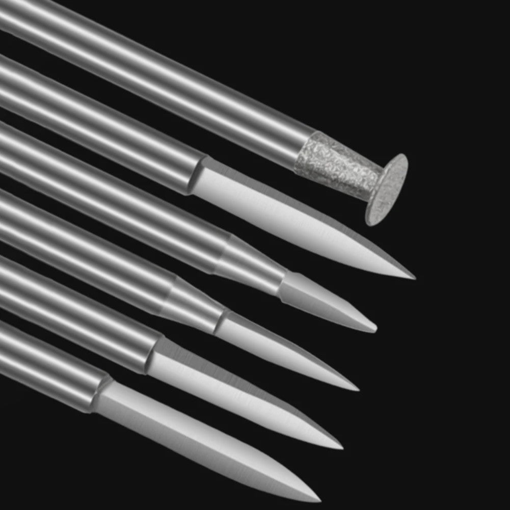 6-delige Houtsnij Boorbeitel Set voor Dremel - 2.35/3mm Schacht