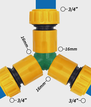 Set van 6 Tuinslang Koppelingen - 3/4" & 1/2" - Snelkoppeling voor Reparatie & Irrigatie