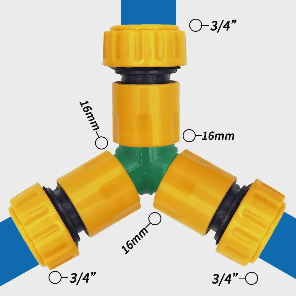 Set van 6 Tuinslang Koppelingen - 3/4" & 1/2" - Snelkoppeling voor Reparatie & Irrigatie