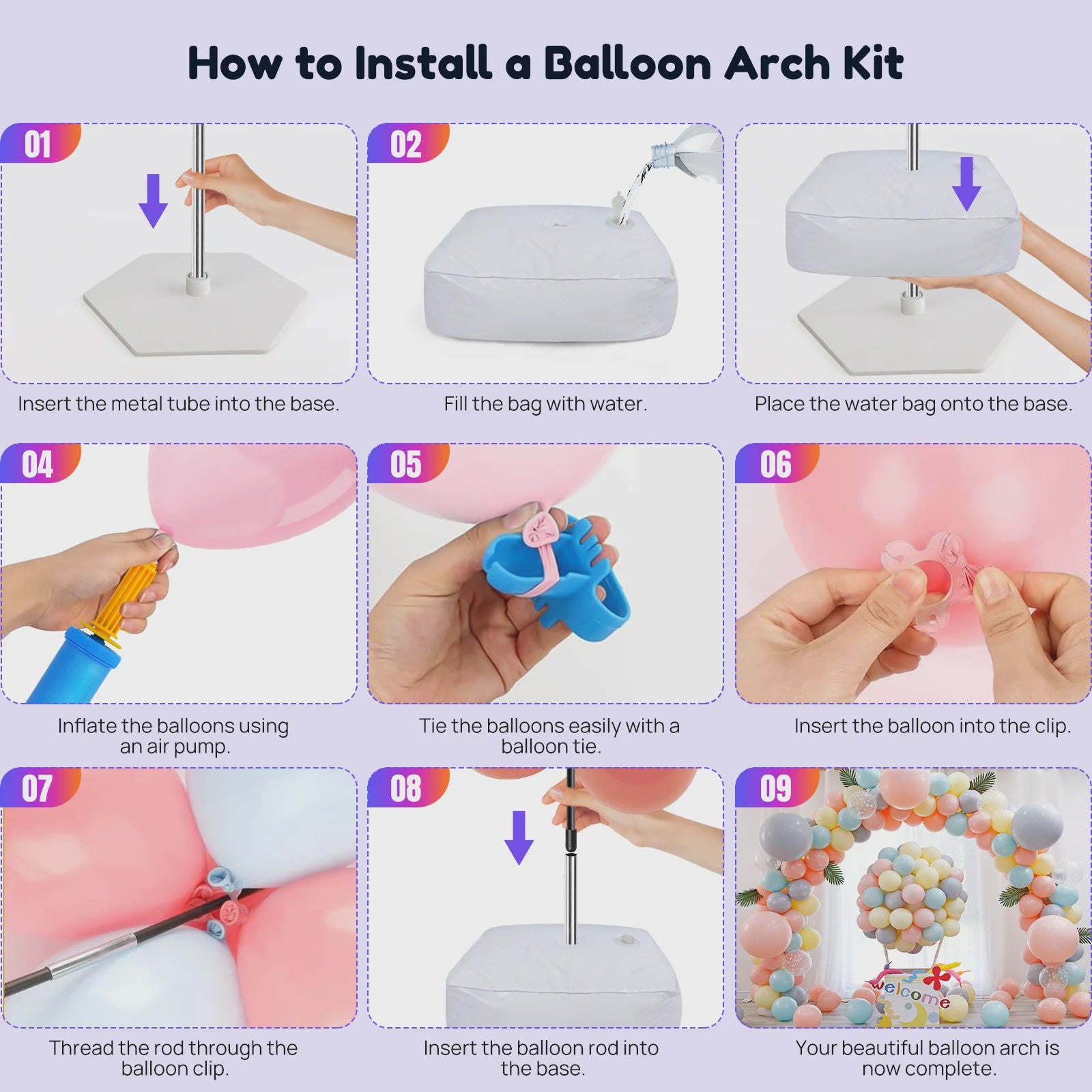 Verstelbare Ballonnenboog Kit 2.7m - Herbruikbaar Frame voor Feesten