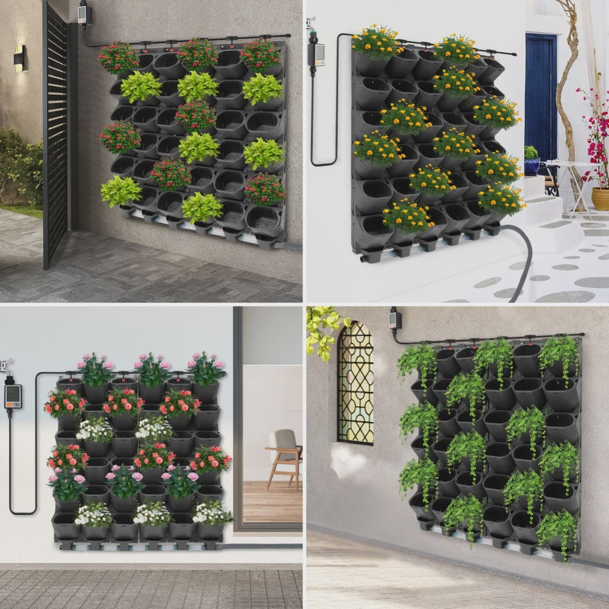 Verticale Wandplanter met Timer - Zelfwaterend - 36 Vakken - 100x118.5cm