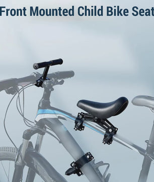 Kinder Fietsstoeltje Voorop met Stuur en Voetsteunen - Veilig en Comfortabel