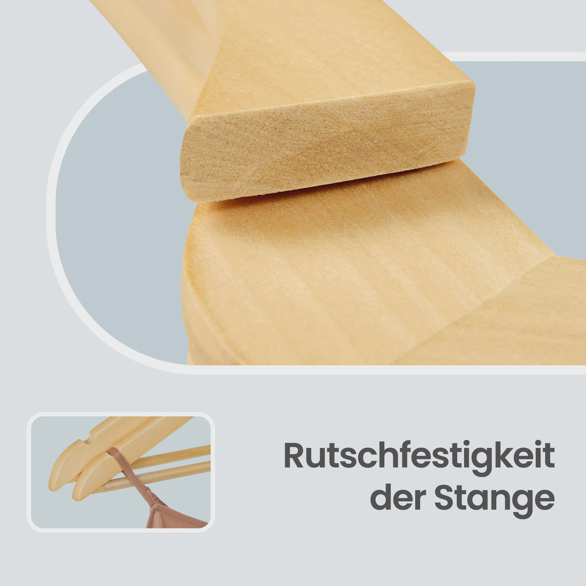 Set van 20 Houten Kledinghangers met Antislip, 360° Draaibare Haak en Inkepingen