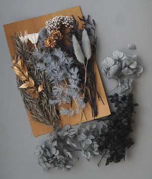 Set Gedroogde Bloemen & Hydrangea voor Ambacht & Decoratie