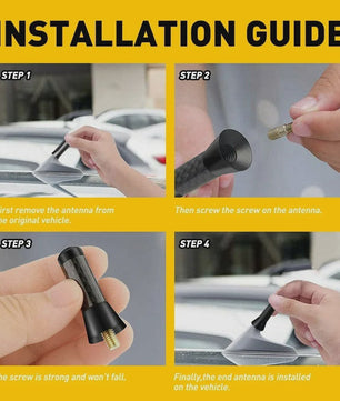 Stijlvolle Carbon Fiber Auto Antenne - Verbeterd Signaal