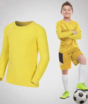 Kids Children Boy Girl Compression Running Long T Shirt Fitness Sport Basketball Football Gym Sportswear Soccer Clothes 25