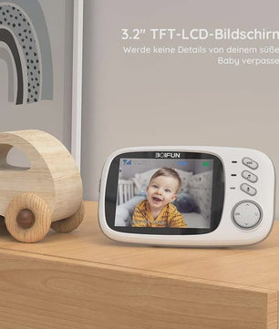 Boifun Babyfoon met Camera: 3.2" LCD, Nachtzicht, VOX & Temperatuurmeter