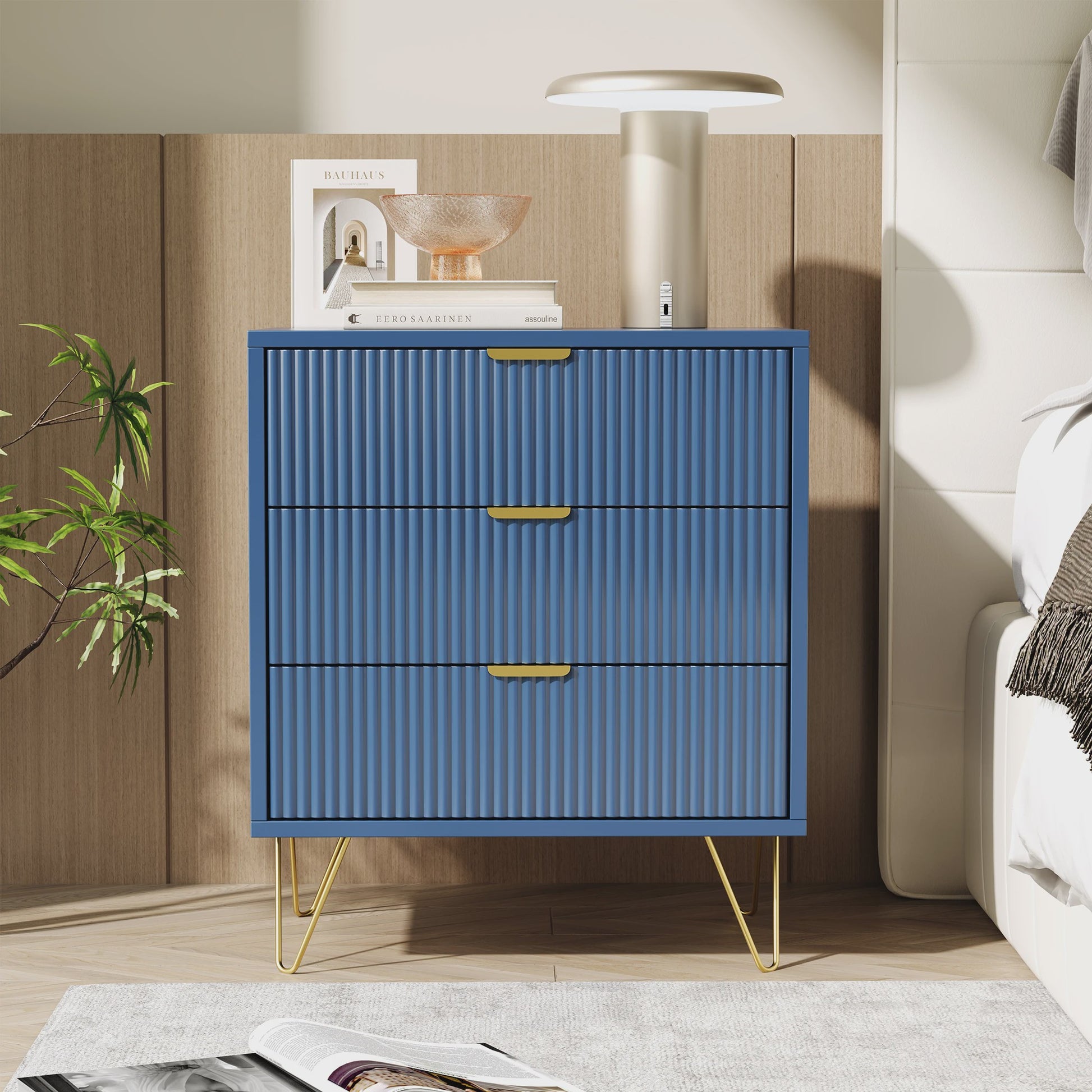 Stijlvol Blauw Sideboard met 2 Deuren - Opbergkast voor Woonkamer, Keuken en Hal
