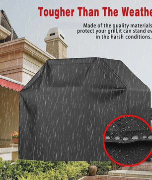 Waterdichte Grillhoes Zwart - Heavy Duty BBQ Cover voor Diverse Maten