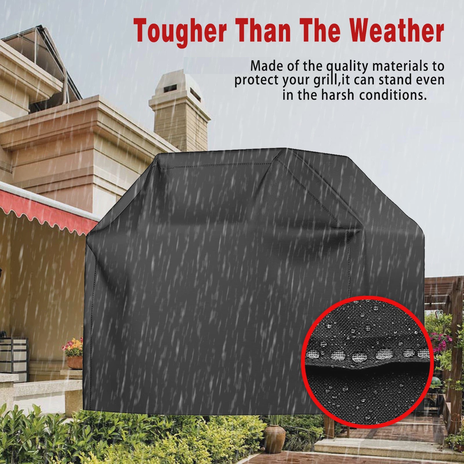 Waterdichte Grillhoes Zwart - Heavy Duty BBQ Cover voor Diverse Maten