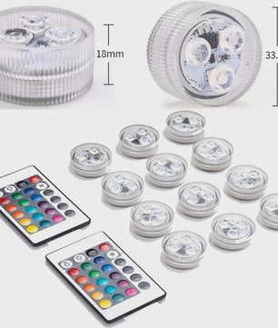 Waterdichte Onderwater LED Verlichting RGB met Afstandsbediening - Kleurveranderend, Batterijgevoed