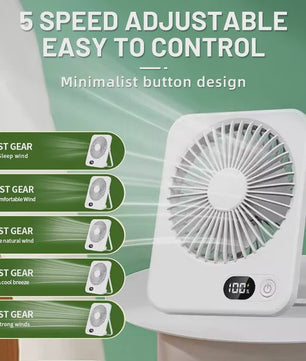 Mini Draagbare USB Ventilator met Powerbank Functie - Koeling voor Onderweg & Bureau
