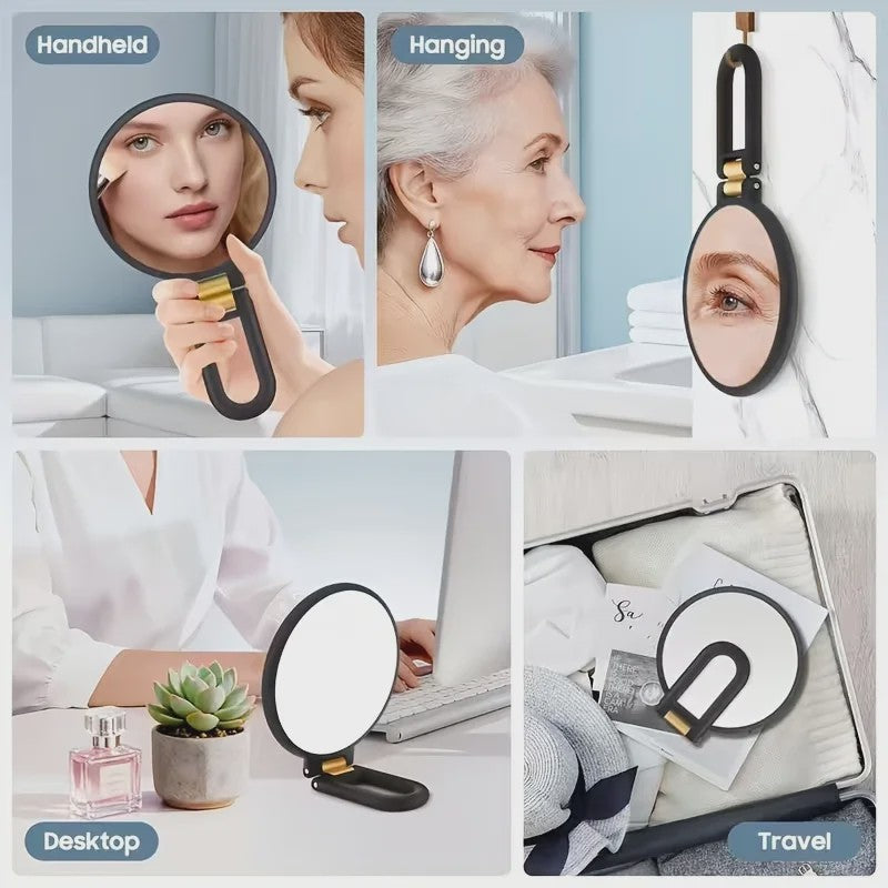 Dubbelzijdig Vergrootglas Spiegel 60X HD - Handheld, Desktop & Ophangbaar
