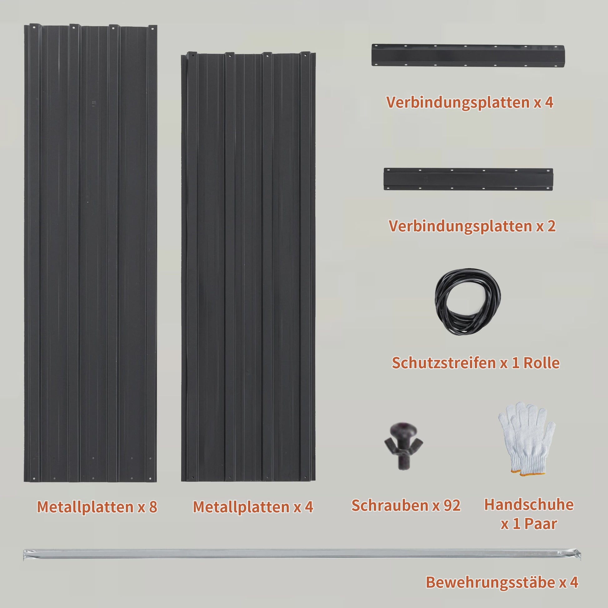 Verhoogd Metalen Tuinbed 190x90x64cm - Zwaar Uitvoering, Roestvrij & Waterdicht