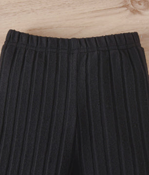 Schattig Kinder Meisjes Set: Lange Mouw Top met Strik en Broek