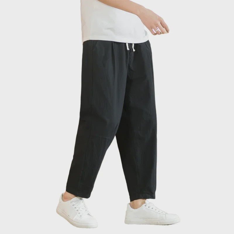 Linnen Katoen Heren Broek - Casual, Ademend & Comfortabel met Trekkoord