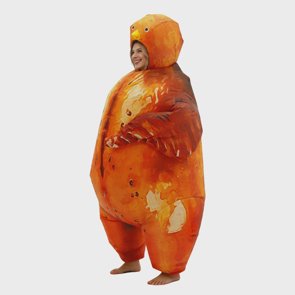 Opblaasbaar Kalkoen Kostuum Volwassenen - Grappig Mascot voor Feestjes & Carnavals