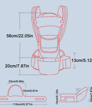 Ergonomische Baby Draagzak - Heupzitje, Rugdrager & Wikkeldoek voor Baby's