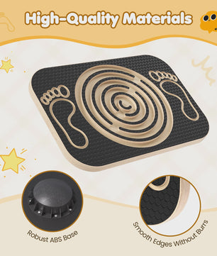 Houten Balansbord met Anti-Slip Oppervlak & Maze Spel - Balans, Core & Fitness