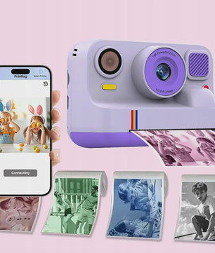 Direct Print Kinder Camera - 1080P FHD Digitale Camera met Selfie Functie & Printpapier