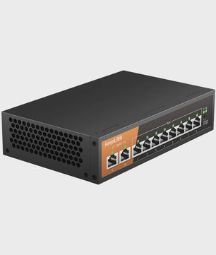 KeepLiNK 10-Poorts Gigabit PoE Switch: 8 PoE-poorten, 2 Uplinks, Plug & Play