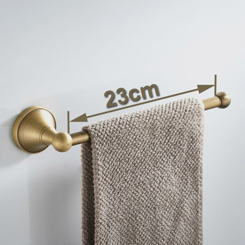 Luxe Massief Messing Badkamer Accessoires Set: Handdoekhouder, Toiletrolhouder, Ring & Haak