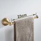 Luxe Massief Messing Badkamer Accessoires Set: Handdoekhouder, Toiletrolhouder, Ring & Haak