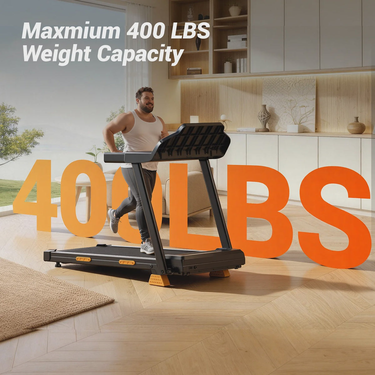 UMAY Loopband 3.0HP met 15% Hellingshoek, Opvouwbaar, 180kg Draagvermogen & LED Display - Ideaal voor Thuis Workout