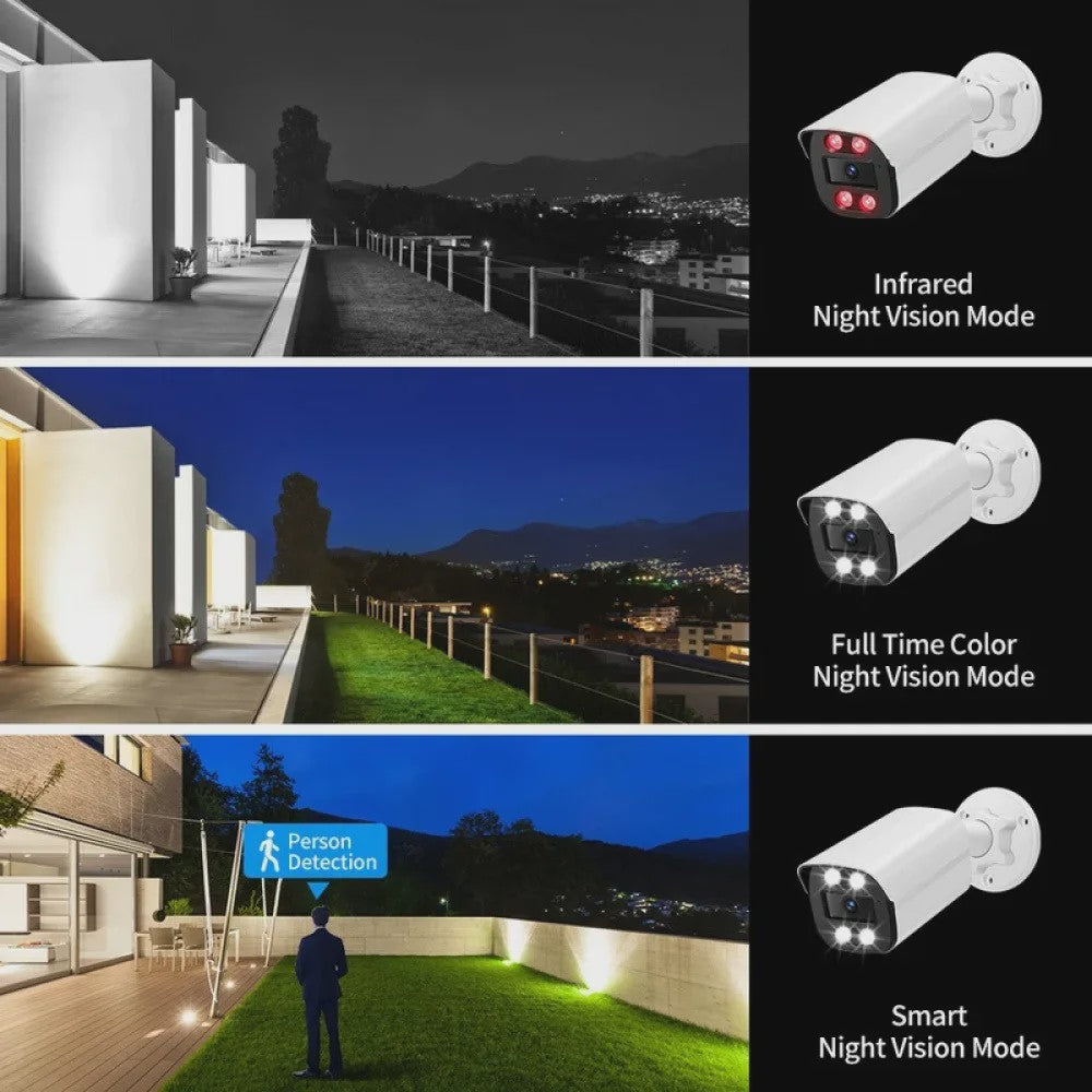 4K 8MP Outdoor IP Camera met AI Humanoid Detectie, Audio & Brede Hoek